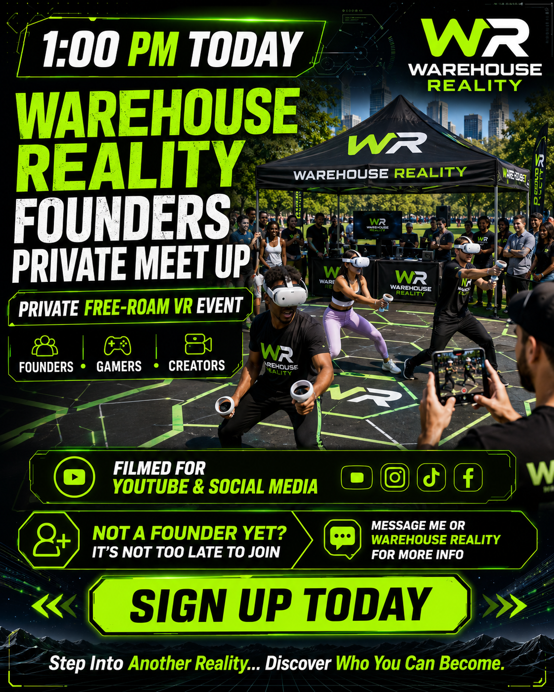 Warehouse Reality Founders Private Meet Up — Today at 1 PM